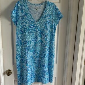 Blue Patterned Women's Dress